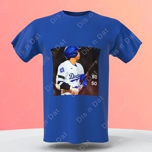 Shohei Ohtani Dodgers 50 50 MLB Sports Baseball Custom Tee Shirt